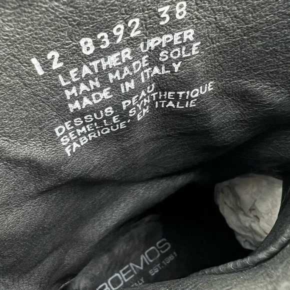 BOEMOS Leather Studded Moto Biker Boot Brown 7.5 - Picture 13 of 13